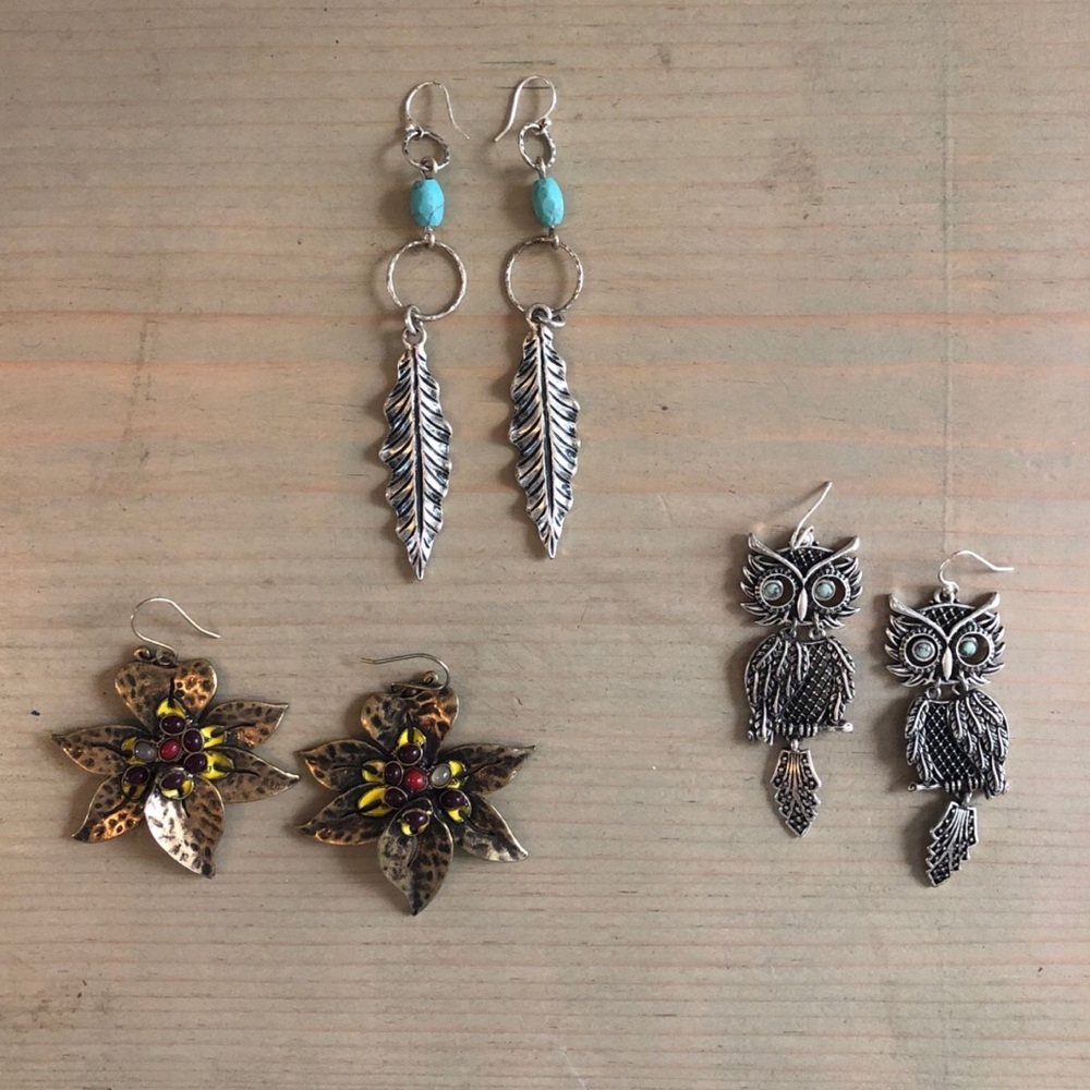 3 pairs of Lucky Brand earrings